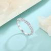 image925 Sterling Silver Eternity Birthstone Ring for Women Stackable Baguette Gemstone Ring for Her Size 51004 April  Simulated Diamond