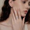 image925 Sterling Silver Eternity Birthstone Ring for Women Stackable Baguette Gemstone Ring for Her Size 51009 September  Sapphire