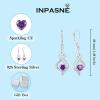 imageDangle Drop Earrings for Women 925 Sterling Silver Infinity Leverback Earrings with Birthstone Twisted Jewelry Gifts for Her02 February  Amethyst