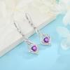imageDangle Drop Earrings for Women 925 Sterling Silver Infinity Leverback Earrings with Birthstone Twisted Jewelry Gifts for Her02 February  Amethyst