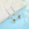 imageDangle Drop Earrings for Women 925 Sterling Silver Infinity Leverback Earrings with Birthstone Twisted Jewelry Gifts for Her05 May  Emerald