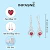 imageDangle Drop Earrings for Women 925 Sterling Silver Infinity Leverback Earrings with Birthstone Twisted Jewelry Gifts for Her07 July  Ruby