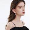 imageDangle Drop Earrings for Women 925 Sterling Silver Infinity Leverback Earrings with Birthstone Twisted Jewelry Gifts for Her08 August  Peridot