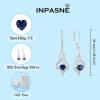 imageDangle Drop Earrings for Women 925 Sterling Silver Infinity Leverback Earrings with Birthstone Twisted Jewelry Gifts for Her09 September  Sapphire