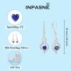 imageDangle Drop Earrings for Women 925 Sterling Silver Infinity Leverback Earrings with Birthstone Twisted Jewelry Gifts for Her12 December  Tanzanite