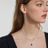 imageDangle Drop Earrings for Women 925 Sterling Silver Triangle Halo Leverback Earrings with Birthstone Jewelry for Her08 August  Peridot