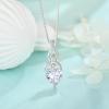 imageInfinity Celtic Knot Jewelry Set for Women 925 Sterling Silver Irish Necklace Diamond Dangle Drop Leverback Earrings April Birthstone Jewelry Gifts for Her Mom