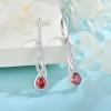 imageLeverback Earrings 925 Sterling Silver Infinity Dangle Drop Earrings Birthstone Earrings Twisted Jewelry Gifts for Women01 January  Garnet