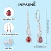imageLeverback Earrings 925 Sterling Silver Infinity Dangle Drop Earrings Birthstone Earrings Twisted Jewelry Gifts for Women01 January  Garnet