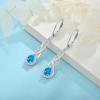 imageLeverback Earrings 925 Sterling Silver Infinity Dangle Drop Earrings Birthstone Earrings Twisted Jewelry Gifts for Women03 March  Aquamarine