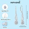imageLeverback Earrings 925 Sterling Silver Infinity Dangle Drop Earrings Birthstone Earrings Twisted Jewelry Gifts for Women04 April  Simulated Diamond