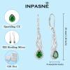 imageLeverback Earrings 925 Sterling Silver Infinity Dangle Drop Earrings Birthstone Earrings Twisted Jewelry Gifts for Women05 May  Emerald