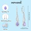 imageLeverback Earrings 925 Sterling Silver Infinity Dangle Drop Earrings Birthstone Earrings Twisted Jewelry Gifts for Women06 June  Alexandrite