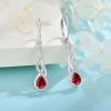 imageLeverback Earrings 925 Sterling Silver Infinity Dangle Drop Earrings Birthstone Earrings Twisted Jewelry Gifts for Women07 July  Ruby