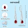 imageLeverback Earrings 925 Sterling Silver Infinity Dangle Drop Earrings Birthstone Earrings Twisted Jewelry Gifts for Women07 July  Ruby