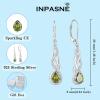 imageLeverback Earrings 925 Sterling Silver Infinity Dangle Drop Earrings Birthstone Earrings Twisted Jewelry Gifts for Women08 August  Peridot