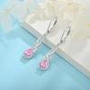imageLeverback Earrings 925 Sterling Silver Infinity Dangle Drop Earrings Birthstone Earrings Twisted Jewelry Gifts for Women10 October  Pink Tourmaline