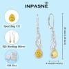 imageLeverback Earrings 925 Sterling Silver Infinity Dangle Drop Earrings Birthstone Earrings Twisted Jewelry Gifts for Women11 November  Citrine