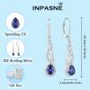 imageLeverback Earrings 925 Sterling Silver Infinity Dangle Drop Earrings Birthstone Earrings Twisted Jewelry Gifts for Women12 December  Tanzanite