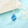 imageTeardrop Jewelry Set for Women 925 Sterling Silver Aquamarine Necklace Dangle Drop Leverback Earrings March Birthstone Jewelry Gifts for Her