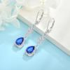 imageTeardrop Leverback Wedding Earrings 925 Sterling Silver Dangle Drop Earrings with Birthstone Jewelry for Women Brides Bridesmaid09 September  Sapphire