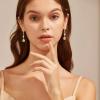 imageTeardrop Leverback Wedding Earrings 925 Sterling Silver Dangle Drop Earrings with Birthstone Jewelry for Women Brides Bridesmaid11 November  Citrine
