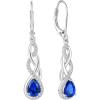 imageLeverback Earrings 925 Sterling Silver Infinity Dangle Drop Earrings Birthstone Earrings Twisted Jewelry Gifts for Women09 September  Sapphire