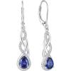 imageLeverback Earrings 925 Sterling Silver Infinity Dangle Drop Earrings Birthstone Earrings Twisted Jewelry Gifts for Women12 December  Tanzanite