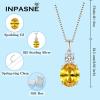 imageCitrine Jewelry Set for Women 925 Sterling Silver Oval Cut Necklace Dangle Drop Leverback Earrings November Birthstone Jewelry for Her