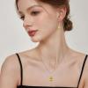 imageCitrine Jewelry Set for Women 925 Sterling Silver Oval Cut Necklace Dangle Drop Leverback Earrings November Birthstone Jewelry for Her