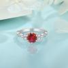 imageEngagement Ring for Women 925 Sterling Silver Promise Wedding Anniverasry Eternity Ring for Her Size 51007 July  Ruby