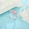 imageEngagement Ring for Women 925 Sterling Silver Promise Wedding Anniverasry Eternity Ring for Her Size 51010 October  Pink Tourmaline