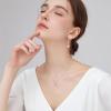 imageFreshwater Pearl Drop Earrings for Women 925 Sterling Silver Infinity Dangle Leverback Earrings Pearl Jewelry Gifts for HerRose Gold Plated