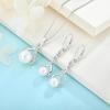 imageFreshwater Pearl Drop Earrings for Women 925 Sterling Silver Infinity Dangle Leverback Earrings Pearl Jewelry Gifts for HerWhite Gold Plated