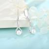 imageFreshwater Pearl Drop Earrings for Women 925 Sterling Silver Infinity Dangle Leverback Earrings Pearl Jewelry Gifts for HerWhite Gold Plated