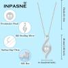imageFreshwater Pearl Necklace for Women 925 Sterling Silver Infinity Pendant Necklace Pearl Jewelry Gifts for HerWhite Gold Plated
