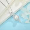 imageFreshwater Pearl Necklace for Women 925 Sterling Silver Infinity Pendant Necklace Pearl Jewelry Gifts for HerWhite Gold Plated