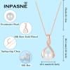 imageFreshwater Pearl Pendant Necklace for Women 925 Sterling Silver Infinity Necklace Pearl Jewelry Gifts for HerRose Gold Plated