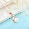imageFreshwater Pearl Pendant Necklace for Women 925 Sterling Silver Infinity Necklace Pearl Jewelry Gifts for HerRose Gold Plated