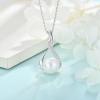 imageFreshwater Pearl Pendant Necklace for Women 925 Sterling Silver Infinity Necklace Pearl Jewelry Gifts for HerWhite Gold Plated