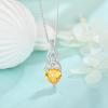 imageInfinity Celtic Knot Jewelry Set for Women 925 Sterling Silver Irish Necklace Citrine Dangle Drop Leverback Earrings November Birthstone Jewelry Gifts for Mom