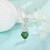 imageInfinity Celtic Knot Jewelry Set for Women 925 Sterling Silver Irish Necklace Emerald Dangle Drop Leverback Earrings May Birthstone Jewelry Gifts for Mom