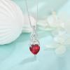 imageInfinity Celtic Knot Jewelry Set for Women 925 Sterling Silver Irish Necklace Ruby Dangle Drop Leverback Earrings July Birthstone Jewelry Gifts for Mom