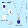 imageInfinity Celtic Knot Jewelry Set for Women 925 Sterling Silver Irish Necklace Tanzanite Dangle Drop Leverback Earrings and Bracelet December Birthstone Jewelry Gifts for Her