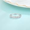 imageInfinity Celtic Knot Ring 925 Sterling Silver Twisted Knot Birthstone Ring Statement Rings for Women Size 51004 April  Simulated Diamond