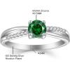 imageInfinity Promise Ring for Her 925 Sterling Silver Birthstone Engagement Ring Wedding Eternity Anniversary Statement Ring for Women05 May  Emerald