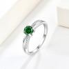 imageInfinity Promise Ring for Her 925 Sterling Silver Birthstone Engagement Ring Wedding Eternity Anniversary Statement Ring for Women05 May  Emerald