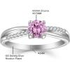 imageInfinity Promise Ring for Her 925 Sterling Silver Birthstone Engagement Ring Wedding Eternity Anniversary Statement Ring for Women10 October  Pink Tourmaline