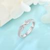 imageInfinity Promise Rings for Her 925 Sterling Silver Cubic Zirconia Wedding Engagement Eternity Ring Size 510