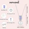 imagePearl Jewelry Set 925 Sterling Silver Alexandrite Necklace Earrings Emerald Cut June Birthstone Jewelry Gifts for Her